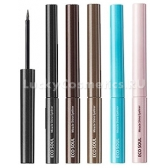 Жидкая сияющая подводка для век The Saem Eco Soul Miracle Shine Eyeliner