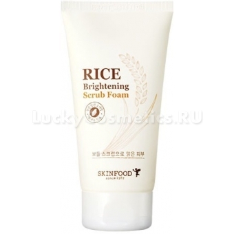 Пенка-скраб с экстрактом рисовых отрубей Skinfood Rice Brightening Scrub Foam