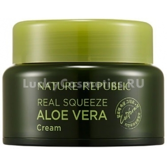 Крем для лица с экстрактом алоэ Nature Republic Real Squeeze Aloe Vera Cream