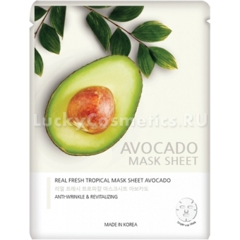 Тканевая маска с экстрактом авокадо Jungnani Real Fresh Tropical Mask Pack Avocado