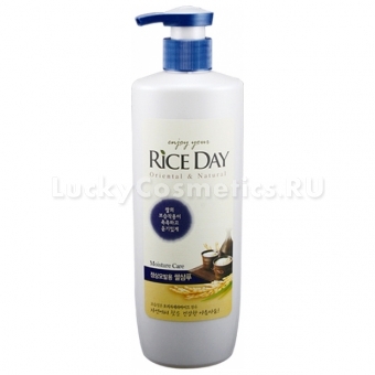 Увлажняющий шампунь с экстрактом рисовых отрубей CJ Lion Rice Day Shampoo for Normal Hair