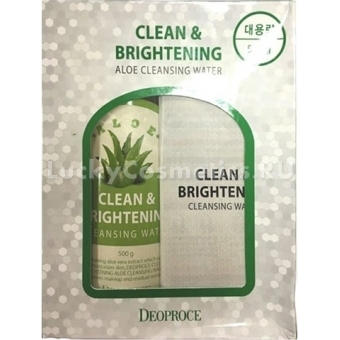 Очищающая вода с экстрактом алоэ Deoproce Clean and Brightening Aloe Cleansing Water