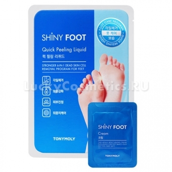 Экспресс-пилинг и крем для ног Tony Moly Shiny Foot Quick Peeling Liquid