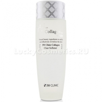 Осветляющий софтнер для лица с коллагеном 3W Clinic Collagen White Clear Softener