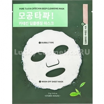 Кислородная маска для очищения и сужения пор Etude House Pore T.A.P.A Catechin Deep Cleansing Mask