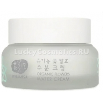 Увлажняющий крем с пептидами и ферментами Whamisa Organic Flowers Water Cream Natto Gum Natural Fermentation