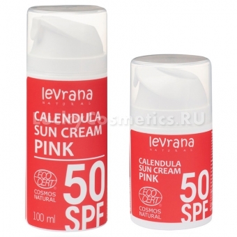Солнцезащитный крем Levrana Солнцезащитный крем для тела Календула 50 SPF Pink