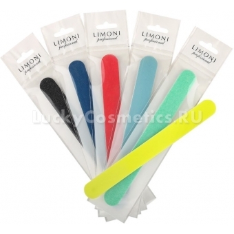 Пилка для ногтей прямая Limoni Color Nail File