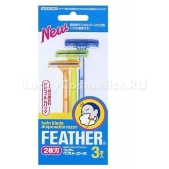 Одноразовый бритвенный станок Feather Twin Blade Disposable Razor