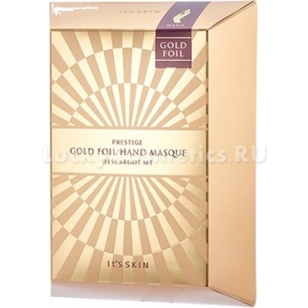 Золотая маска для рук It's Skin Prestige Gold Foil Hand Masque D'escargot