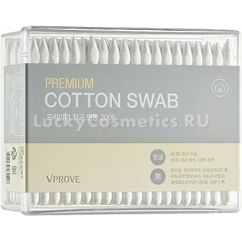 Двусторонние ватные палочки Vprove Premium Cotton Swab