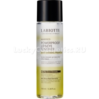 Средство для снятия макияжа с губ и глаз Labiotte Marryeco Powerproof Lip And Eye Remover with Evening Primrose