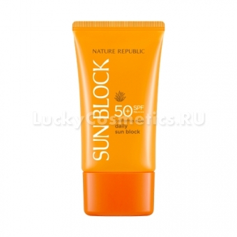 Солнцезащитный крем с алоэ Nature Republic California Aloe Daily Sun Block SPF 50 PA++++