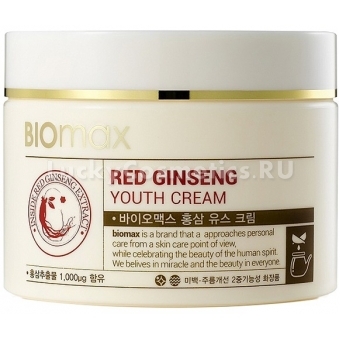 Антивозрастной крем с экстрактом красного женьшеня Biomax Red Ginseng Youth Cream