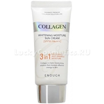 Солнцезащитный крем с коллагеном 3 в 1 Enough Collagen Whitening Moisture Sun Cream 3 in 1 SPF50+ PA+++