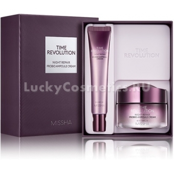 Антивозрастной набор для лица Missha Time Revolution Night Repair Probio Ampoule Cream Special Set