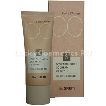 СС-крем с солнцезащитным фактором The Saem Eco Earth Super CC Cream SPF30 PA++