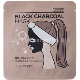 Антивозрастная маска Shara Shara Charcoal Mask Whitening & Anti Wrinkle
