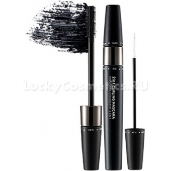 Тушь для ресниц с 2 щёточками The Face Shop 2 in 1 Curling Mascara