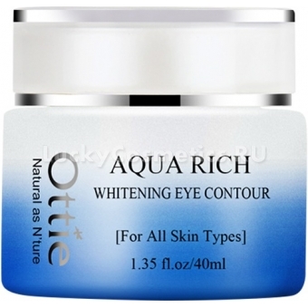 Осветляющий крем для области вокруг глаз Ottie Aqua rich whitening eye contour