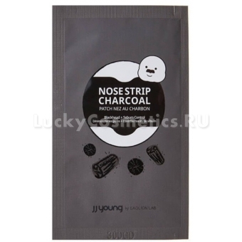 Патчи для носа против чёрных точек JJ Young Pore Nose Strip Charcoal