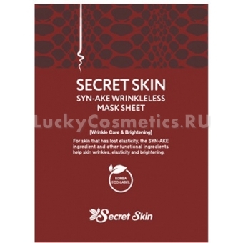 Тканевая маска с пептидом Syn-Ake Secret Skin Syn-Ake Wrinkleless Mask Sheet