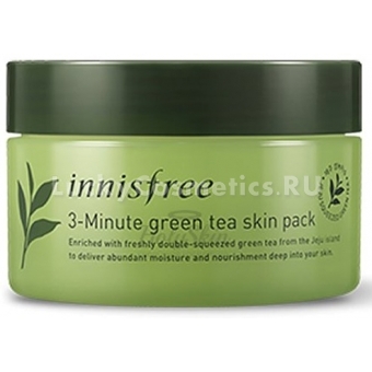 Маска для лица с зеленым чаем Innisfree 3-Minute Green Tea Skin Pack