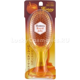 Круглая массажная щетка для увлажнения и придания блеска волосам с маточным молочком и медом Vess Honey Brush