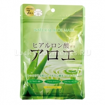 Натуральная маска для лица с экстрактом алоэ Japan Gals Natural Aloe Mask