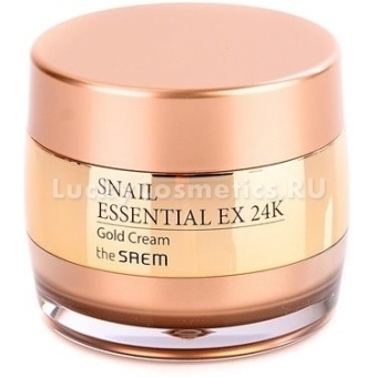 Улиточный крем с золотом The Saem Snail Essential EX 24K Gold Cream