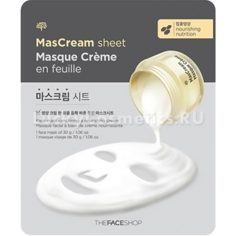 Тканевая питательная маска The Face Shop Intense MasСream Sheet Nourishing