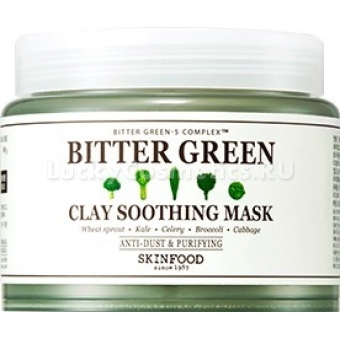 Маска из глины успокаивающая Skinfood Bitter Green Clay Soothing Mask