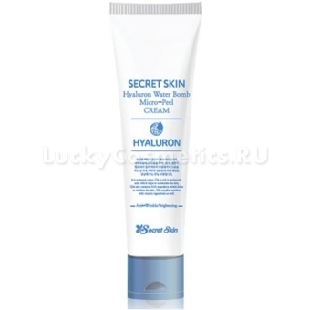 Крем с АНА-кислотами и гиалуроновой кислотой Secret Skin Hyaluron Water Bomb Micro-Peel Cream