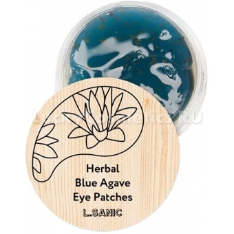 Гидрогелевые патчи с экстрактом голубой агавы L'Sanic Herbal Blue Agave Hydrogel Eye Patches
