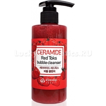 Пенка для умывания с пузырьками Eyenlip Ceramide Red Toks Bubble Cleanser