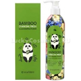 Пенка для умывания с бамбуковым углём SeaNtree Bamboo Charcoal Fresh Cleansing Foam