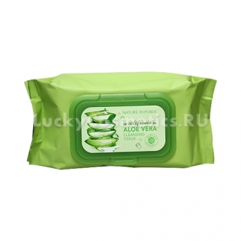 Очищающие влажные салфетки с алоэ Nature Republic Aloe Vera Cleansing Tissue