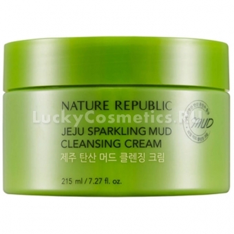 Очищающий крем с минеральной водой Nature Republic Jeju Sparkling Mud Cleansing Cream