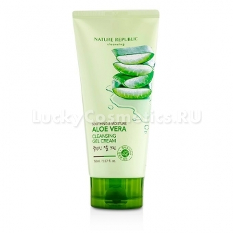 Очищающий гель-крем с алоэ вера Nature Republic Soothing And Moisture Aloe Vera Cleansing Gel Cream