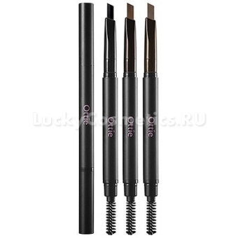 Автокарандаш для бровей со щеточкой Ottie Natural Drawing Auto Eye Brow Pencil