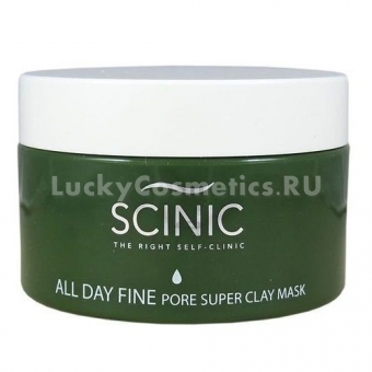 Маска для лица с амазонской глиной для сужения пор Scinic All Day Fine Pore Clay Green Mask