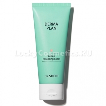 Крем-пенка для умывания для проблемной и чувствительной кожи The Saem Derma Plan Green Cleansing Foam