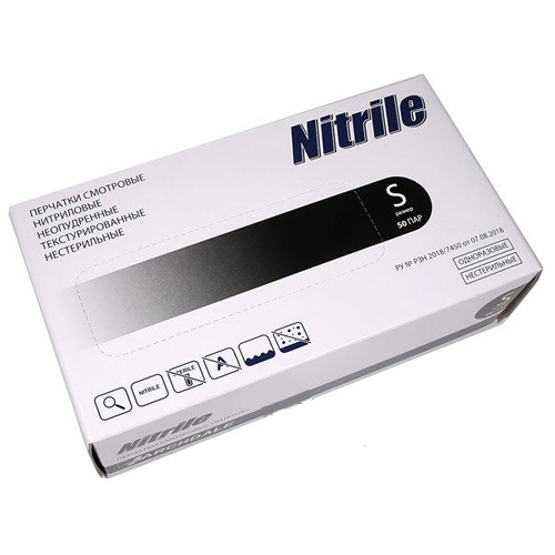 

Перчатки Nitrile нитриловые черные перчатки