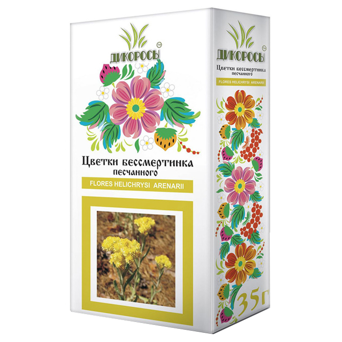 Цветки бессмертника Дикоросы цельные цветки бессмертника песчаного