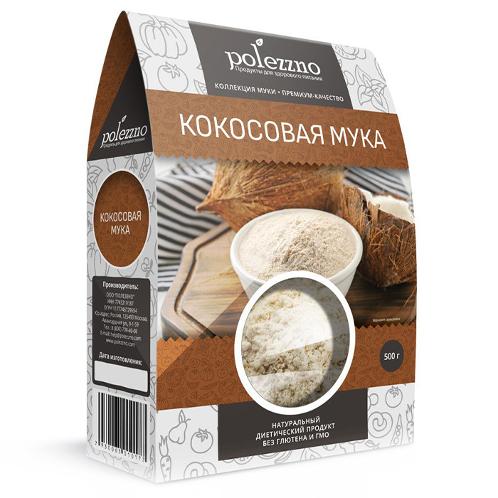 

Кокосовая мука Polezzno кокосовая мука