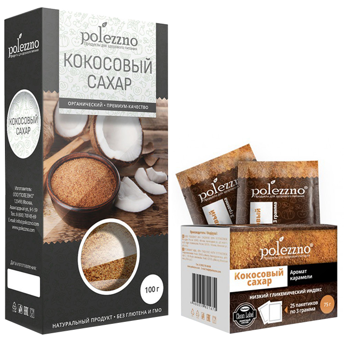 

Кокосовый сахар Polezzno кокосовый сахар