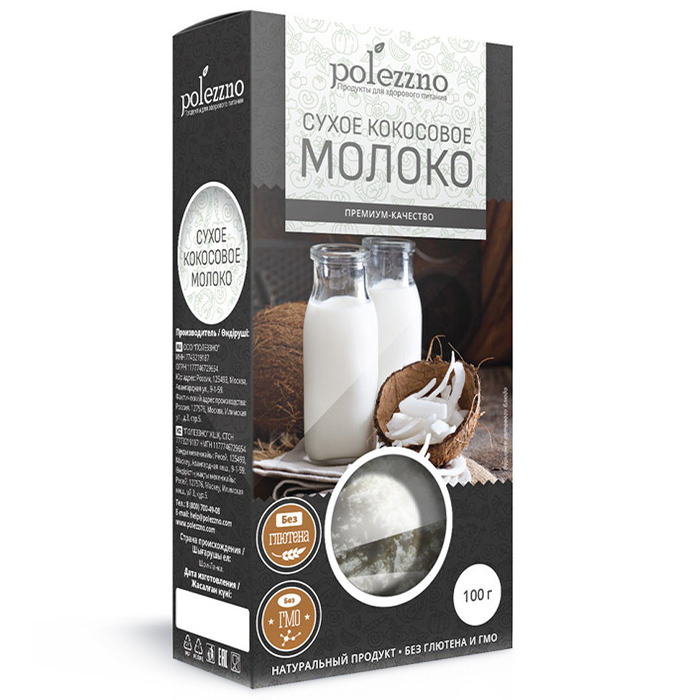 

Сухое кокосовое молоко Polezzno сухое кокосовое молоко