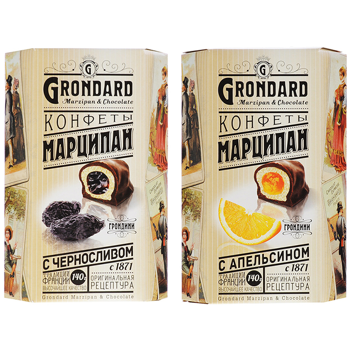 

Конфеты Grondard конфеты марципан глазированные Грондини