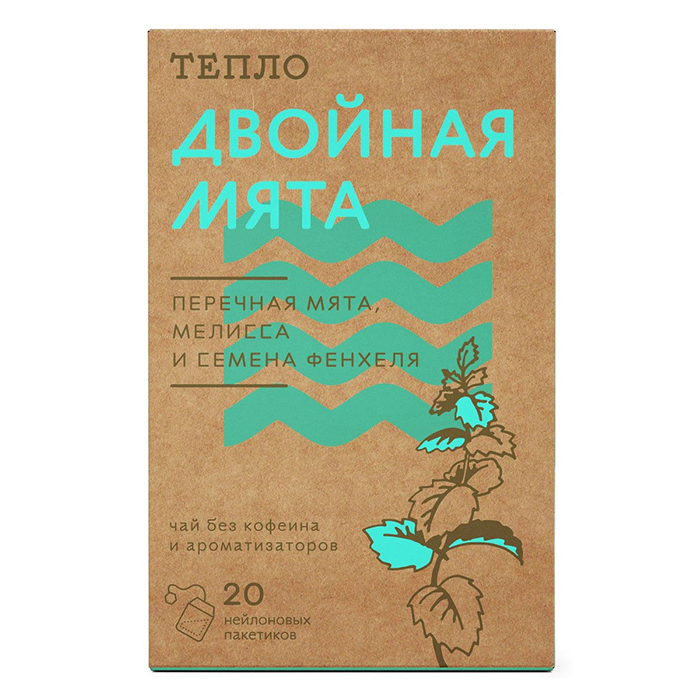

Чай Тепло травяной чай Двойная мята