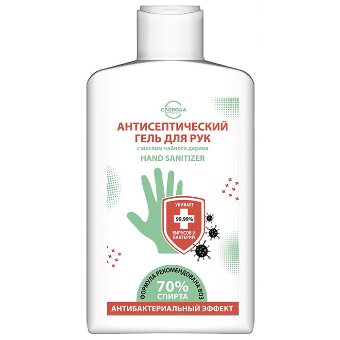 

Антисептик Svoboda гель антисептический для рук с маслом чайного дерева